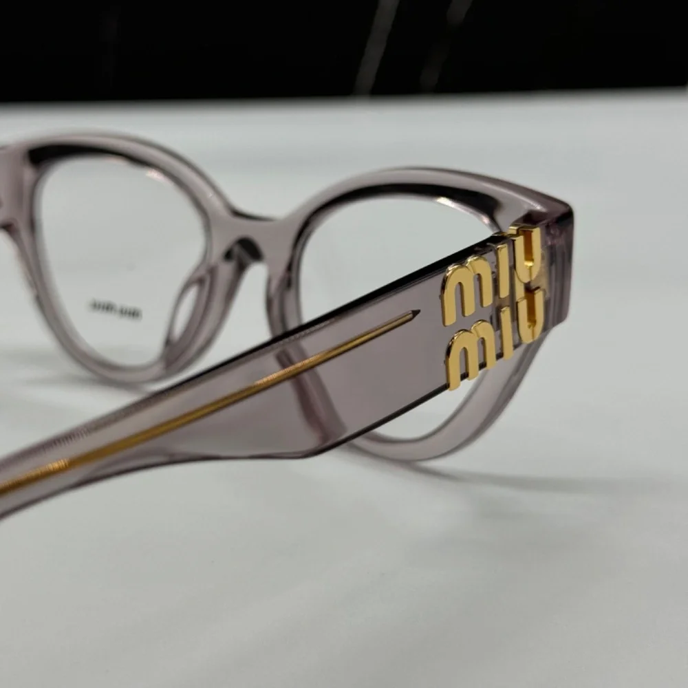 NEW VMU 01V 12W1O1 MIU MIU GREY CLEAR MU01VV 12W1O1 CAT EYE WOMEN EYEGLASSES